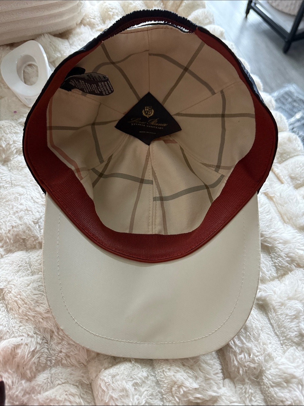 Loro Piana Navy Baseball Cap with Gold Embroidered Logo - Picture 2 of 6